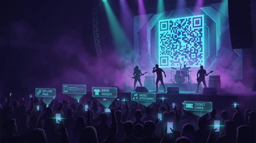 Linktree Alternative for Bands: One QR Code for Merch, Shows and Streams